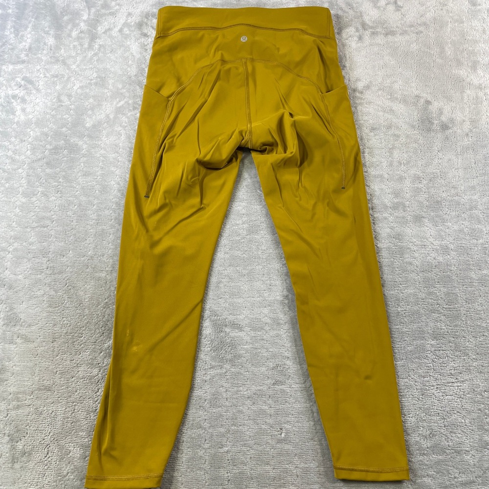 Lululemon Power Thru High-Rise Tight 25" Leggings Womens 10 Gold Spice Train Gym - Picture 10 of 11